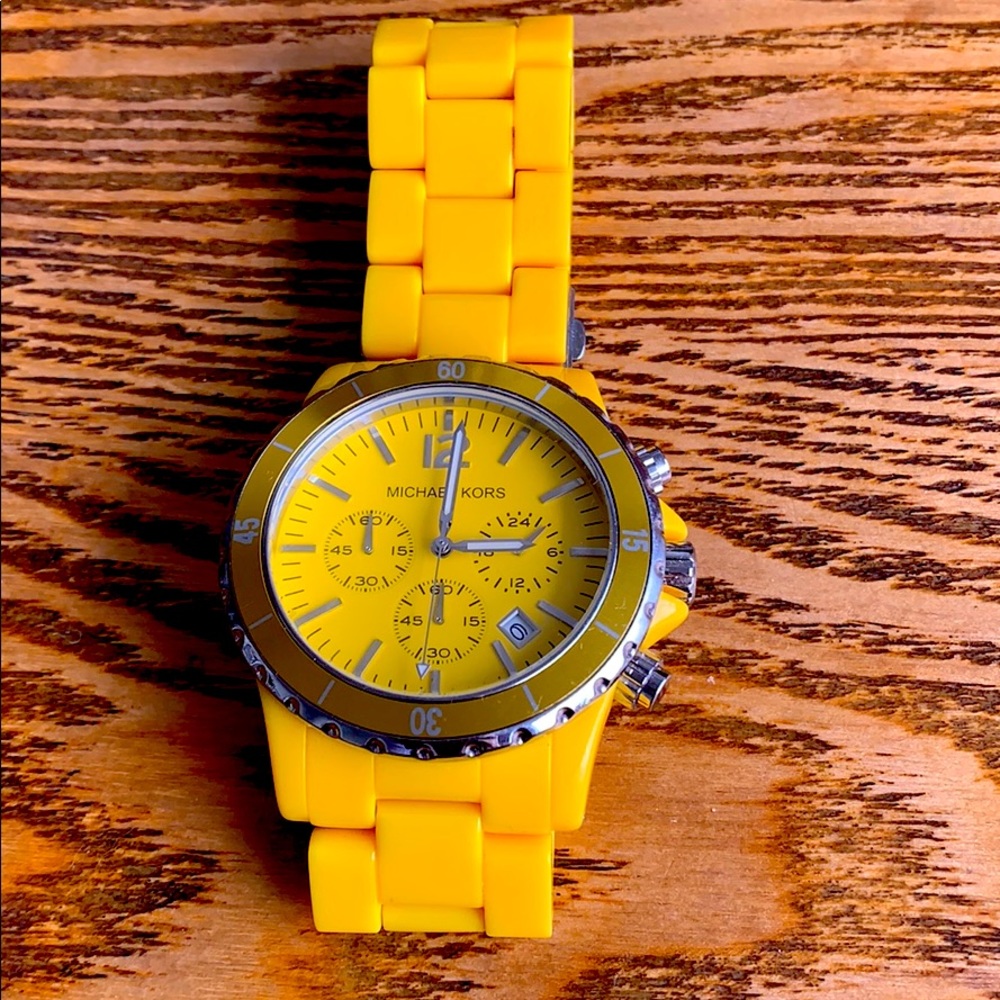 Michael Kors Yellow Watch ( needs battery)